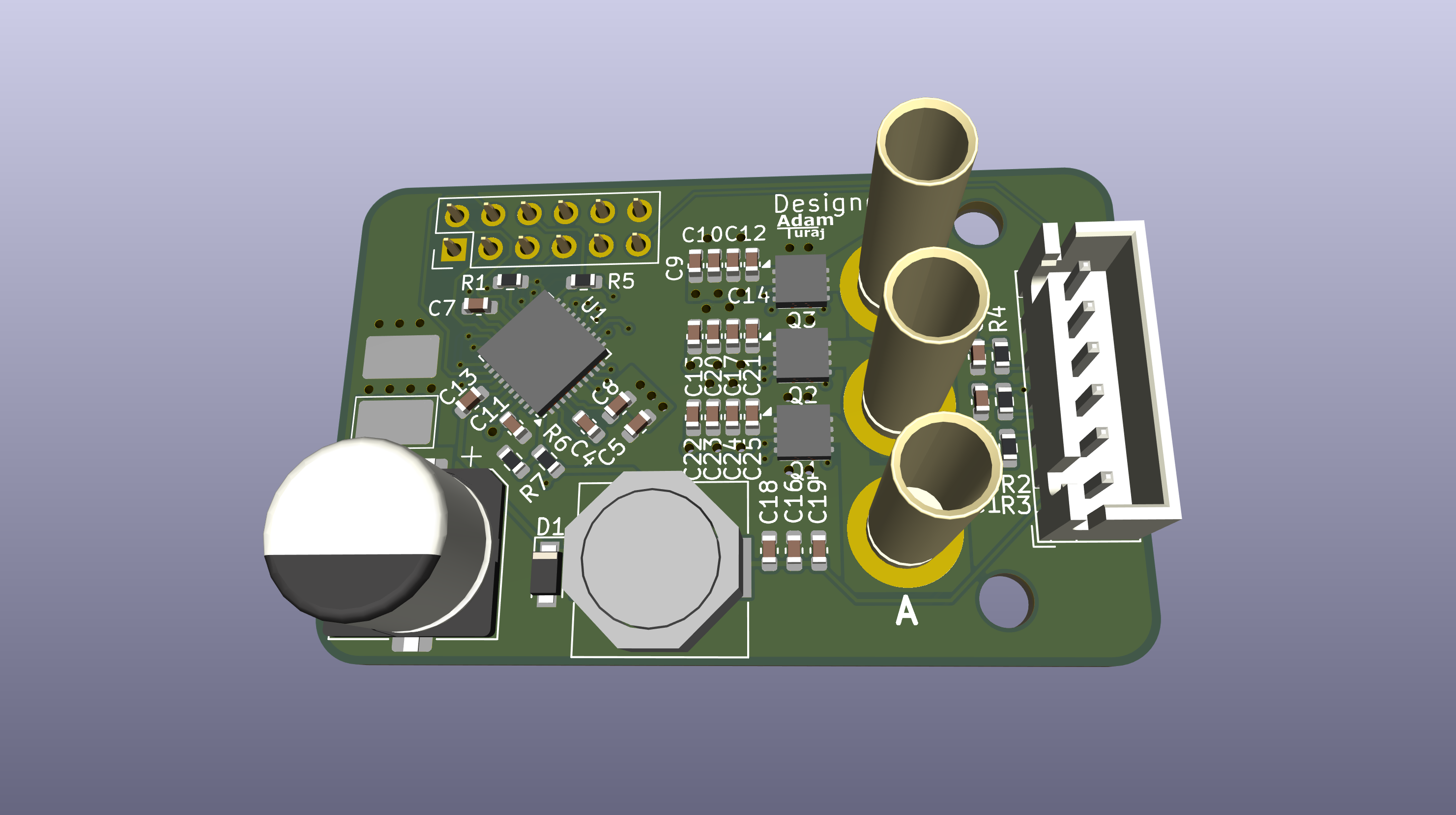 3D view of PCB