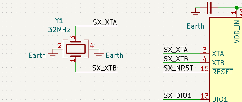 32MHz Crystal with labels