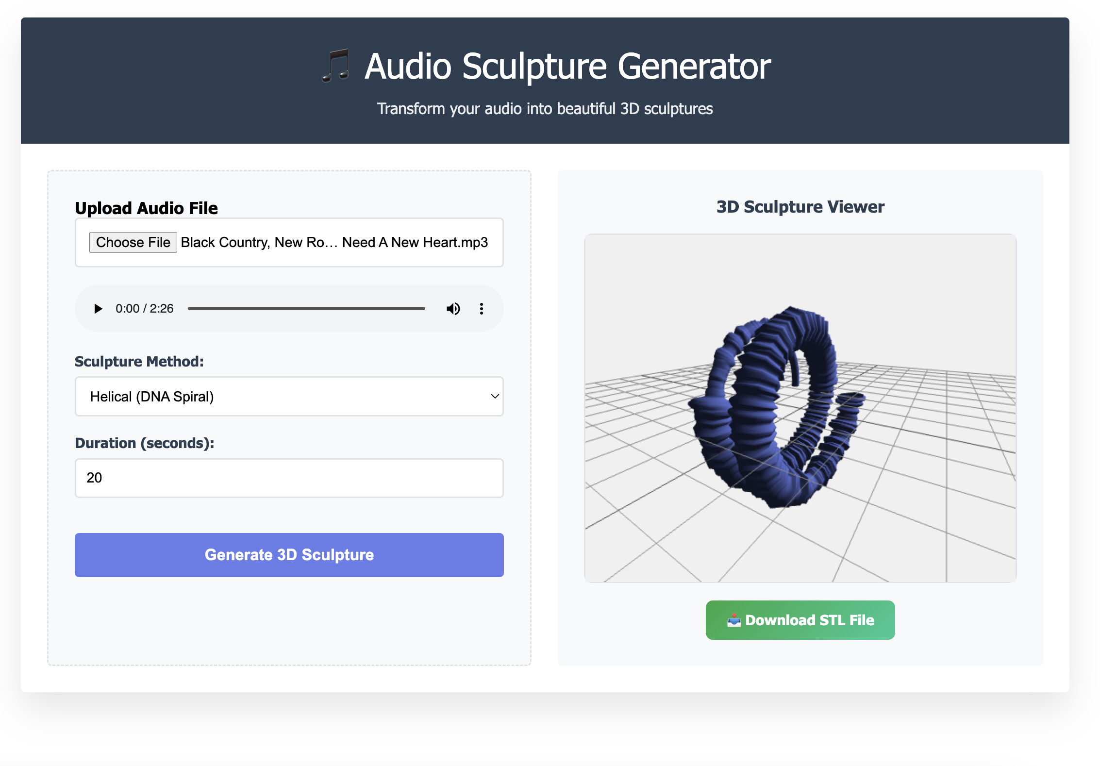 Audio Sculpture Website