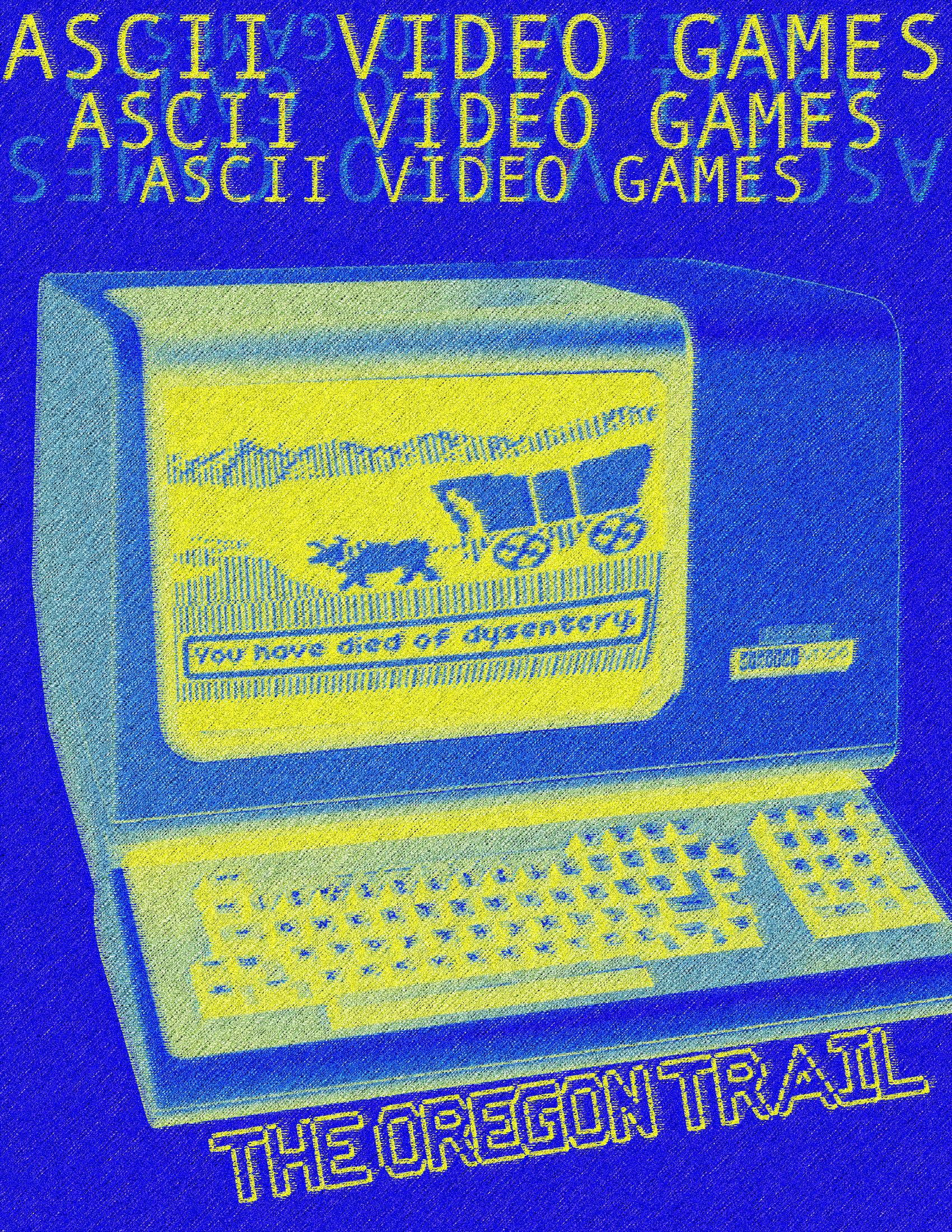 ascii video games, with oregon trail as an example
