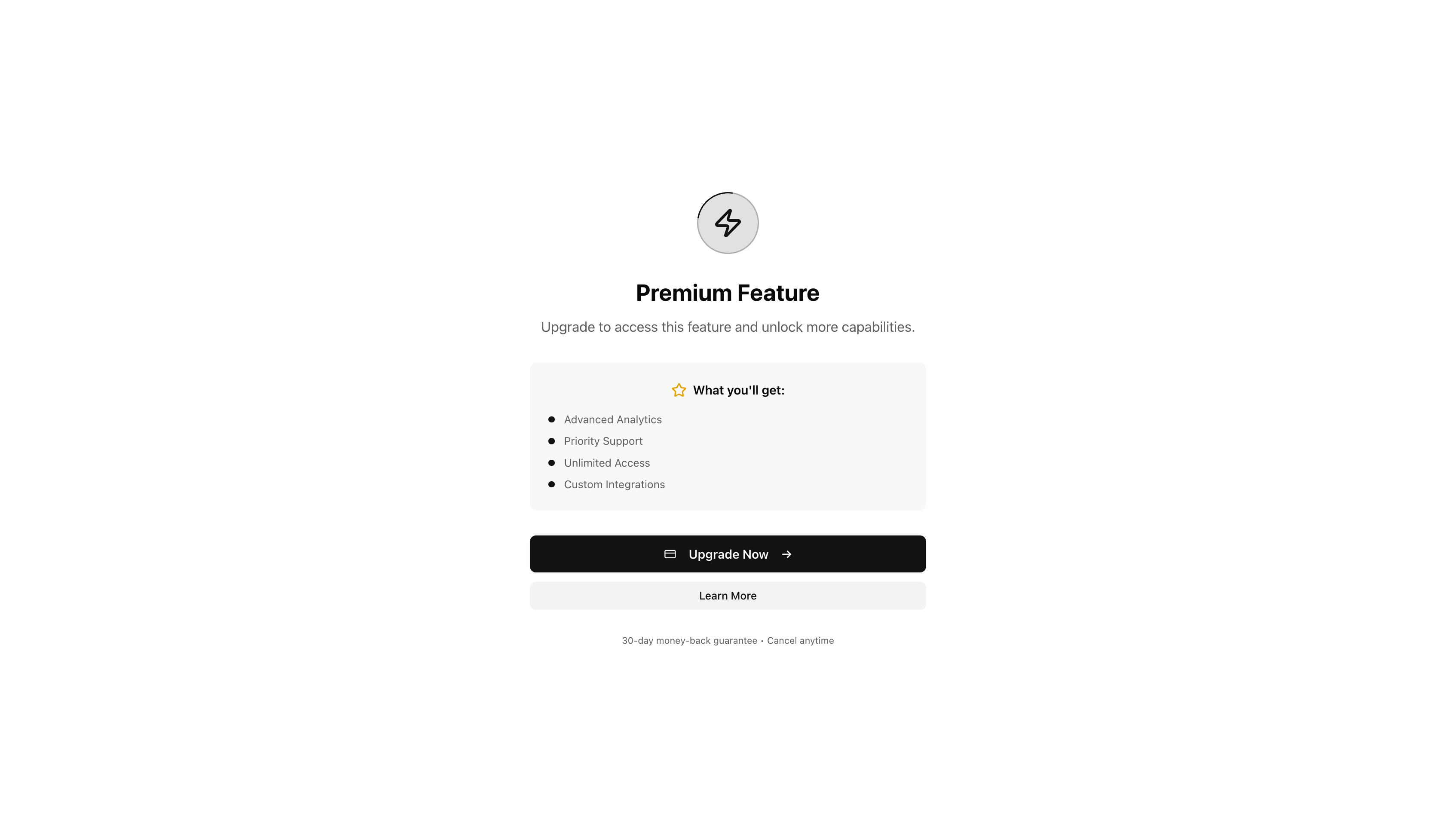 Premium Feature Upgrade