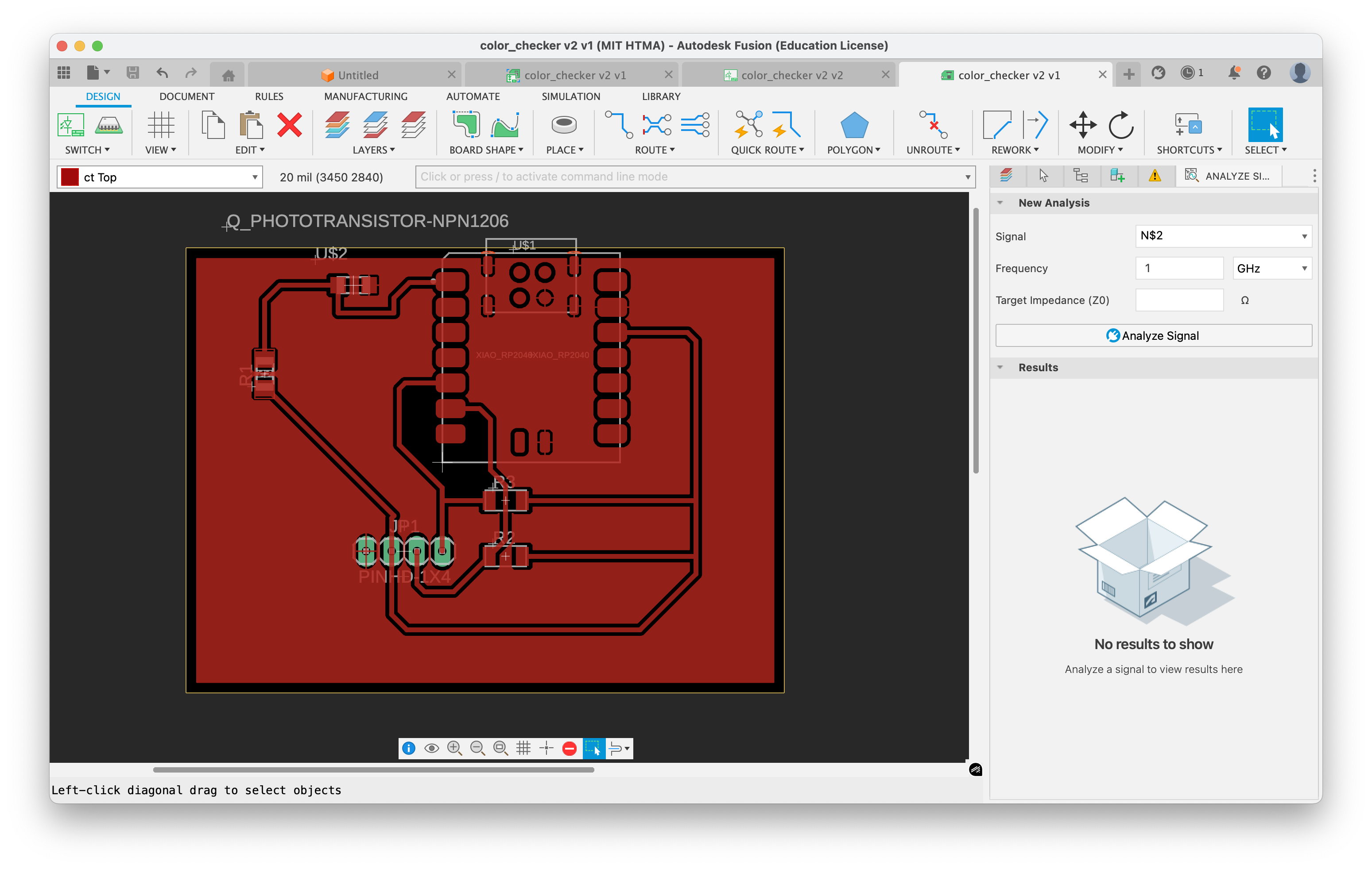 Phototransistor PCB Routing