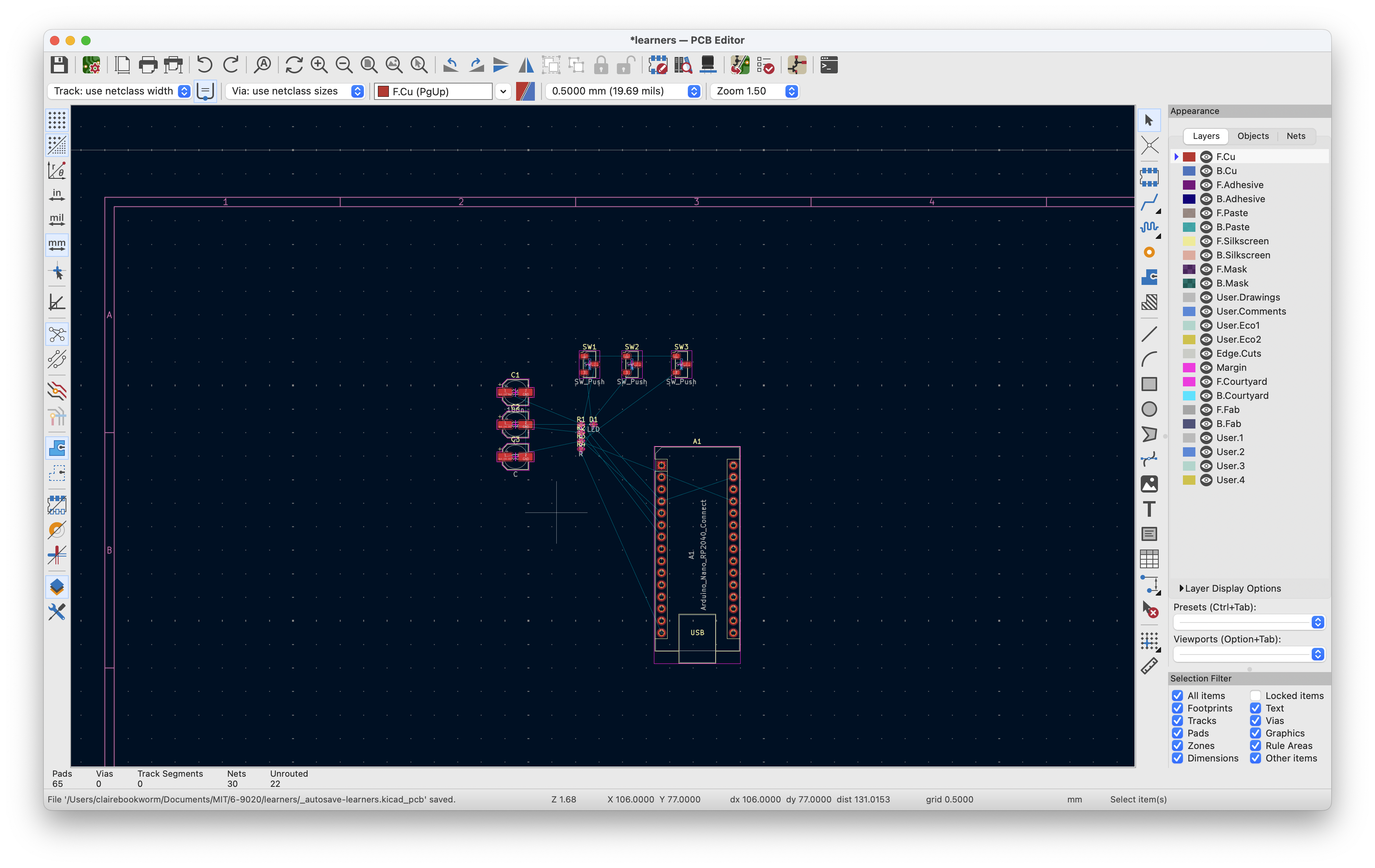 Kicad PCB Layout
