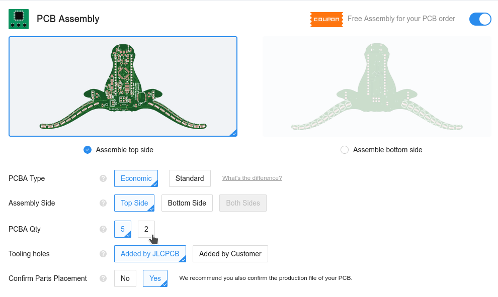 Assembly options
