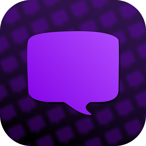 purple bubble logo