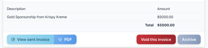 Picture of the invoice page showing a red button that says "Void this invoice"