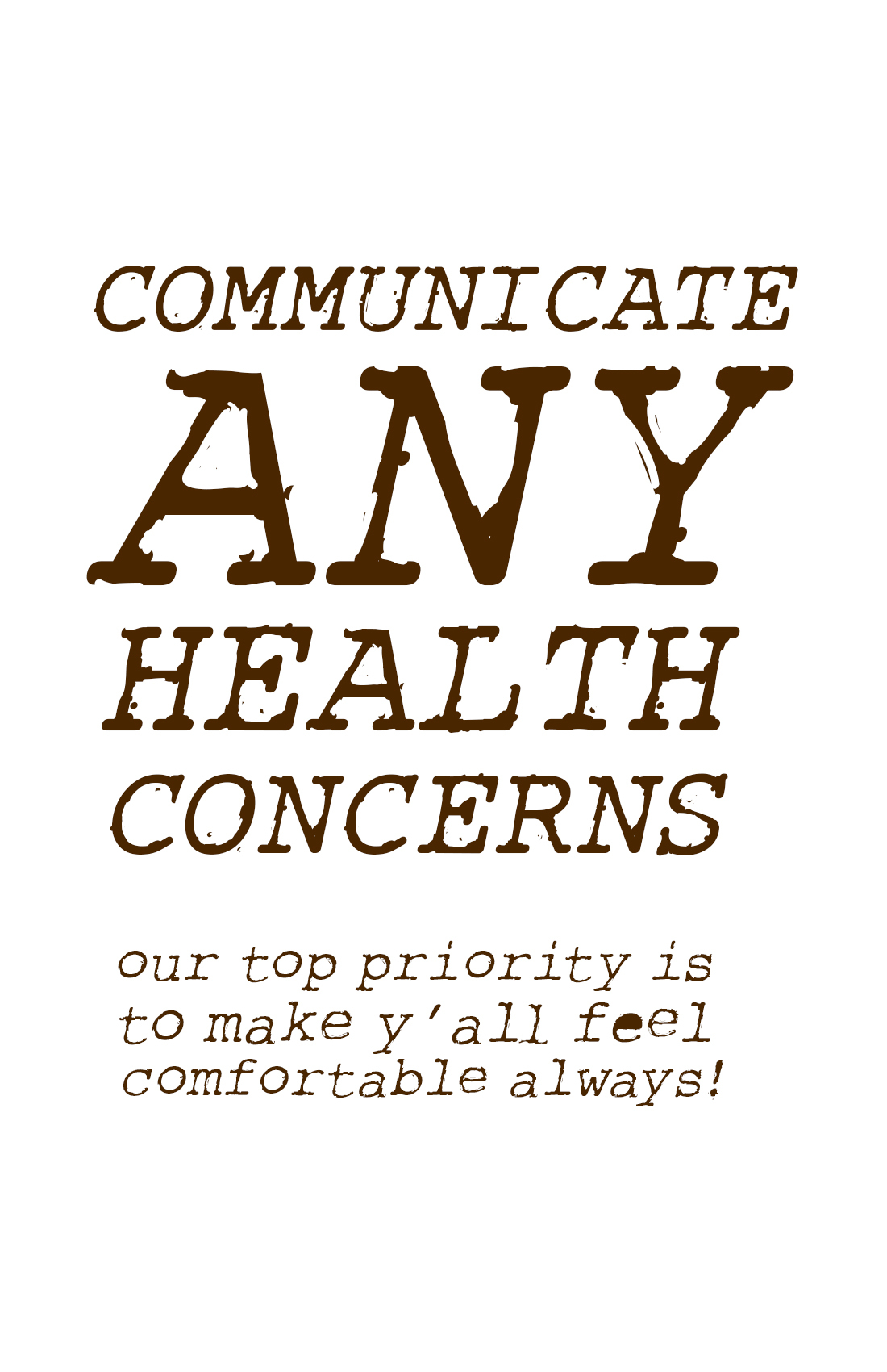 communicate health concerns