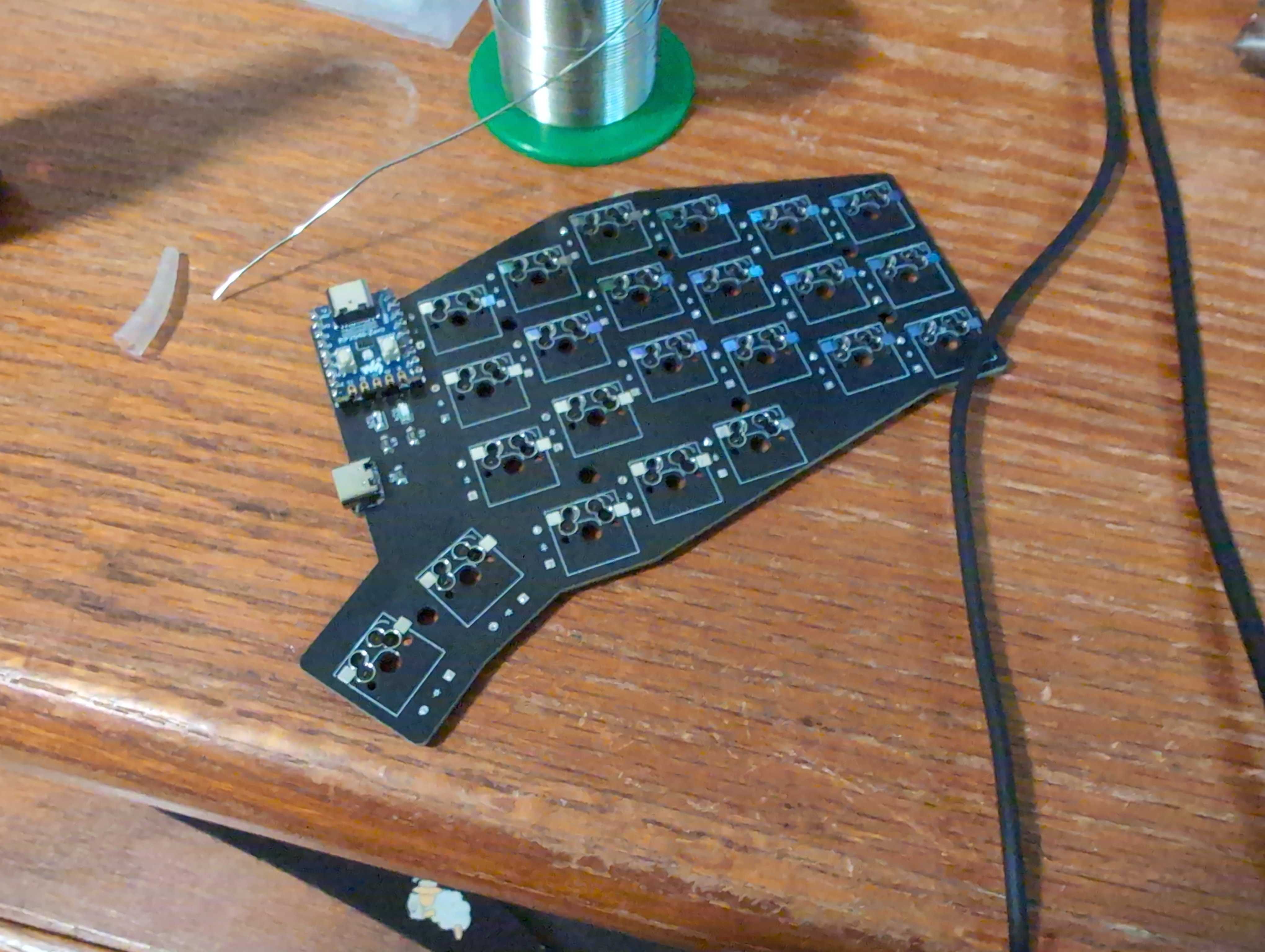 soldered pcb