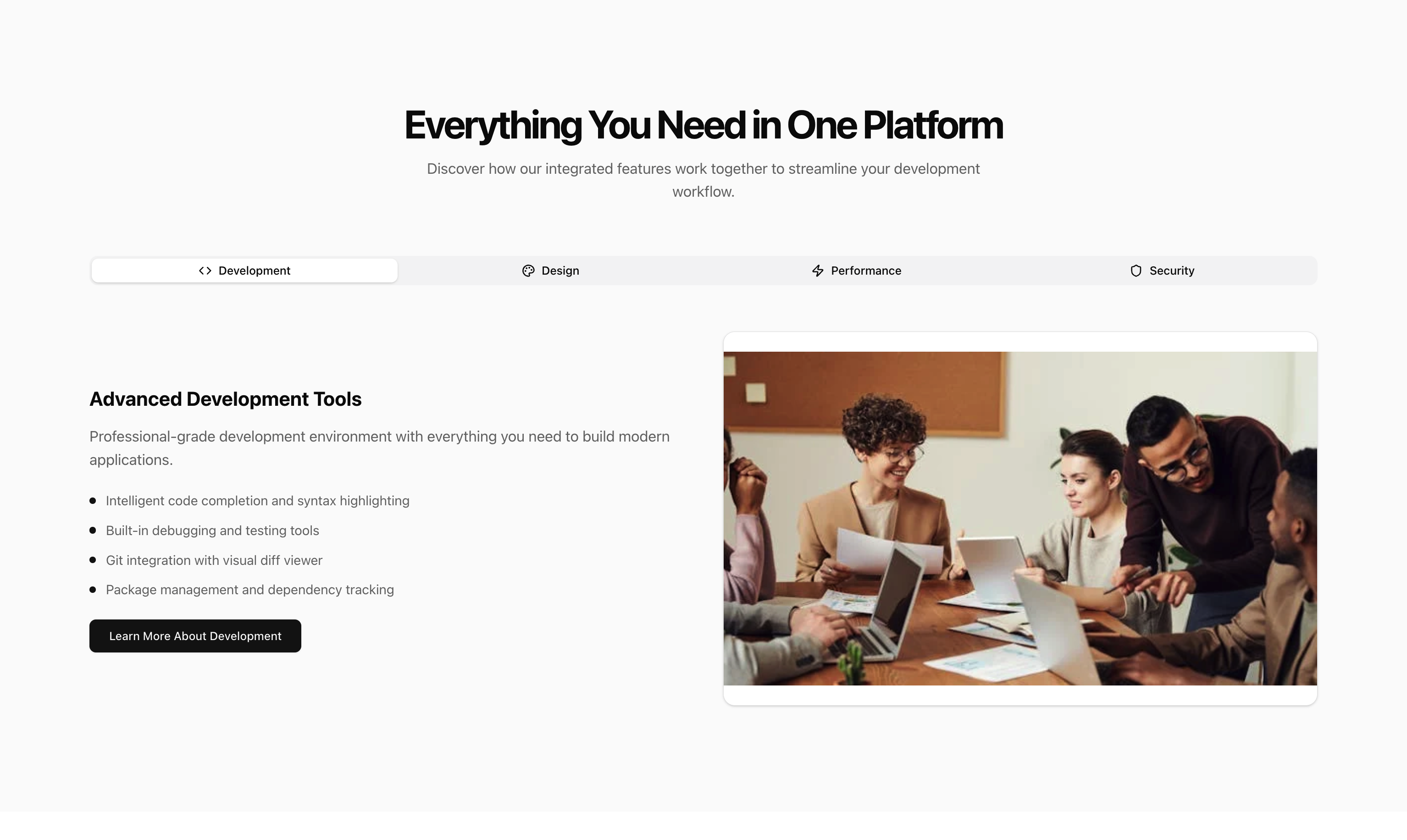 Interactive Feature Tabs