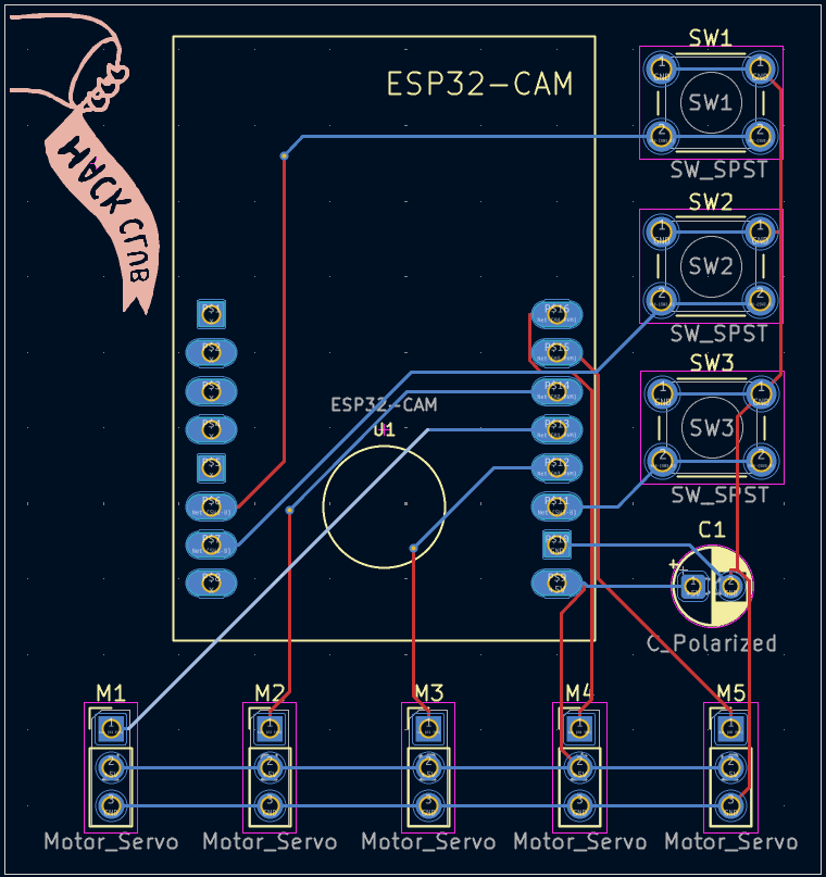 PCB Full Hand with Buttons