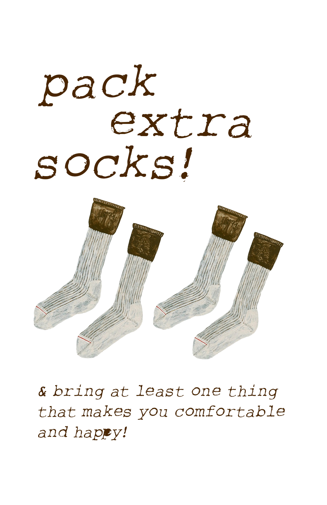 pack extra socks