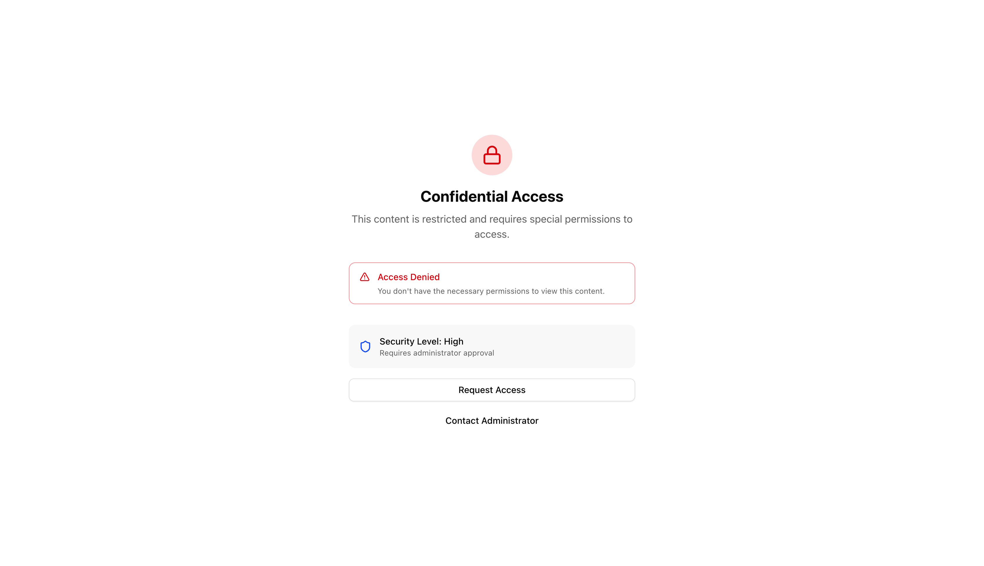Security Alert Access Control