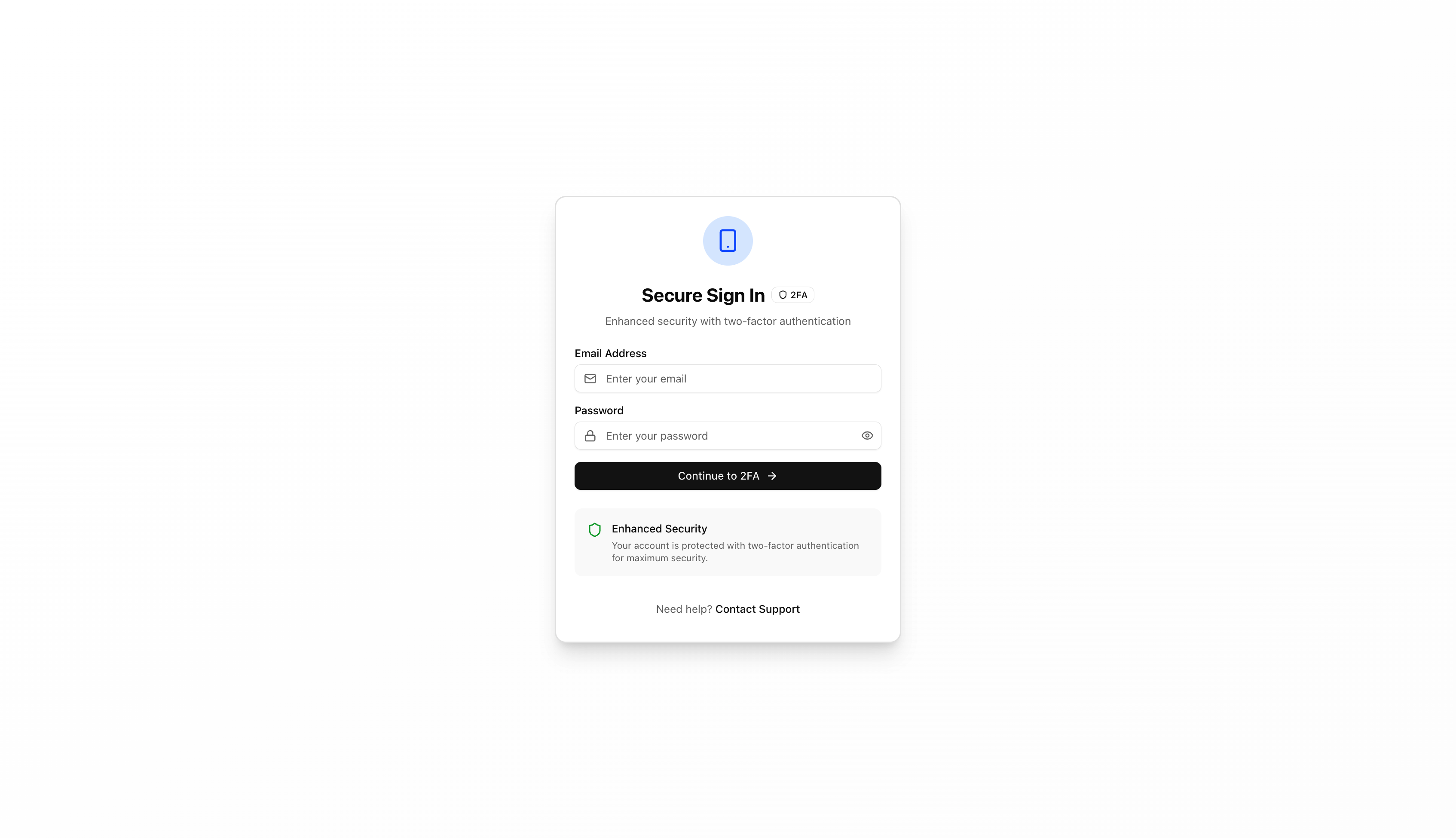 Two-Factor Login